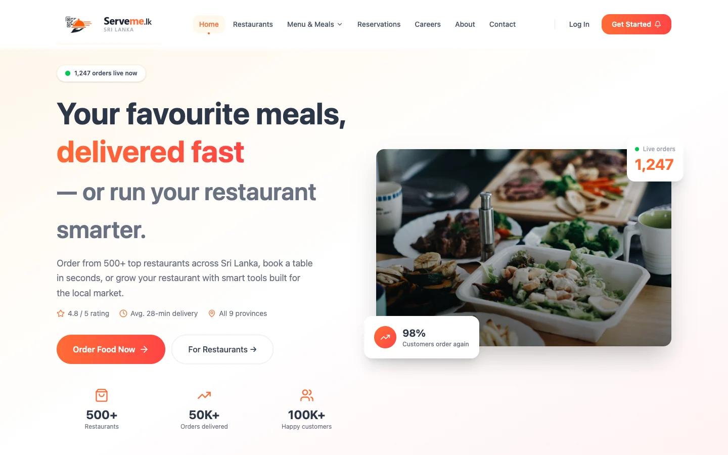 ServeMe interface