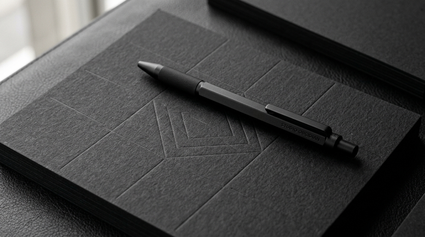 Tactile dark stationery sheet and precision instrument